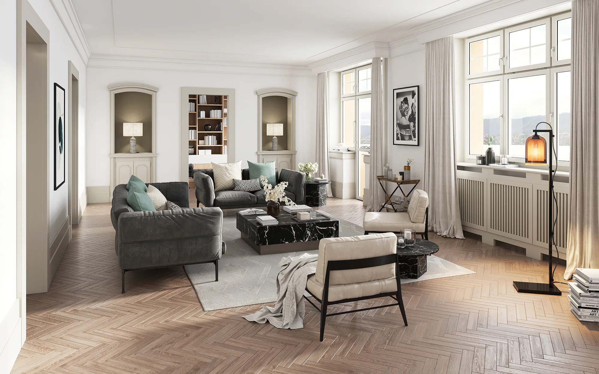 Architectural-rendering-Zurich-living-room-inside-view-Utoquai