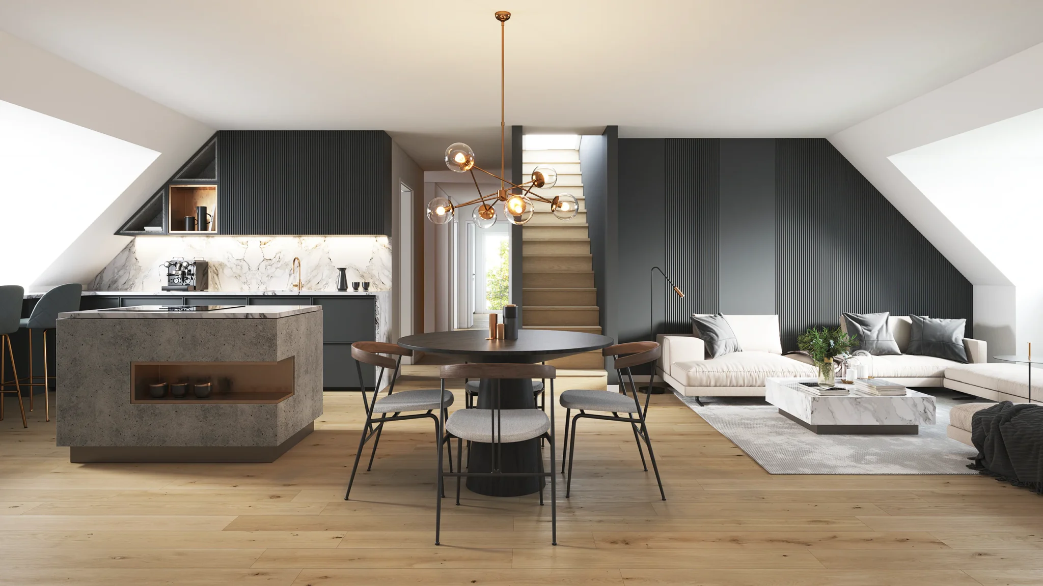 architectural-rendering-livingroom in Zurich