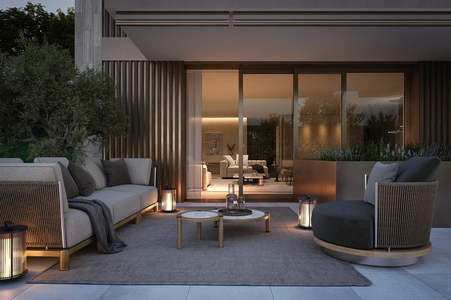 Aussenvisualisierung Terrasse Ruschlikon